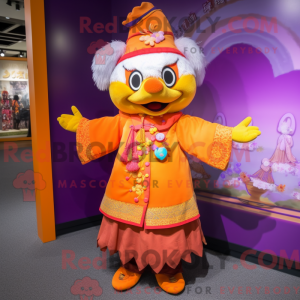 Mandarin maskot kostyme...