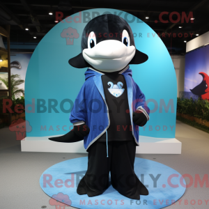 Cyan Killer Whale maskot...
