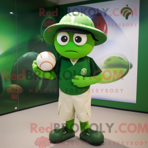 Green Petanque Ball mascot...