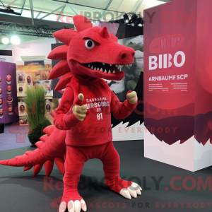 Red Spinosaurus mascot...