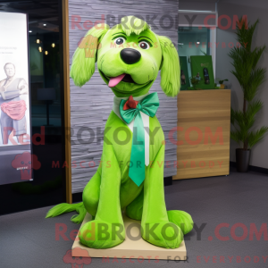 Lime Green Dog maskot...