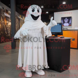 White Ghost mascot costume...