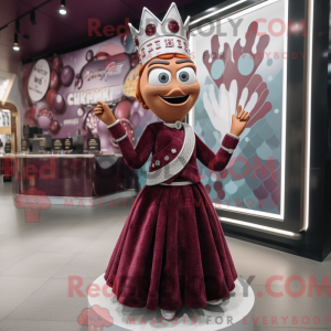 Maroon Queen mascot costume...