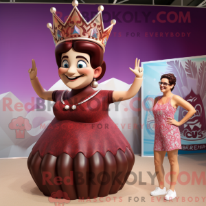 Maroon Queen mascot costume...