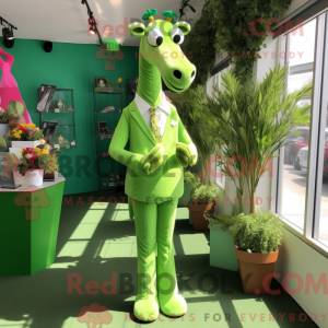 Máscara de girafa verde...