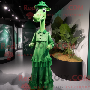 Green Giraffe mascot...
