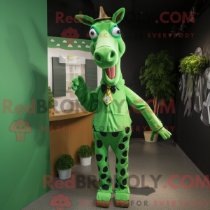 Green Giraffe mascot...