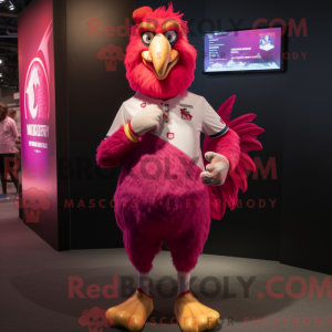Magenta Roosters mascot...
