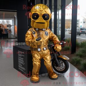 Gold Candy mascot costume...