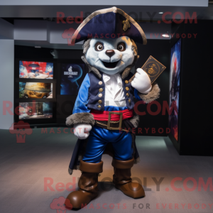 Navy Pirate maskot kostume...