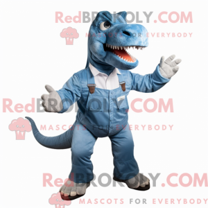 Sky Blue Allosaurus mascot...