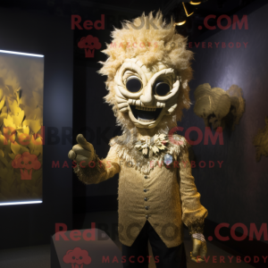 Gold Undead mascot costume...