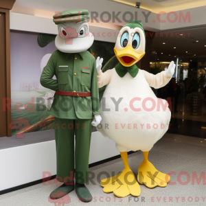 Olive Swans mascot costume...