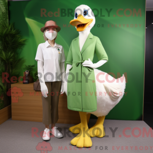 Olive Swans mascot costume...