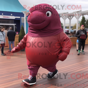 Maroon Pukkelhval maskot...