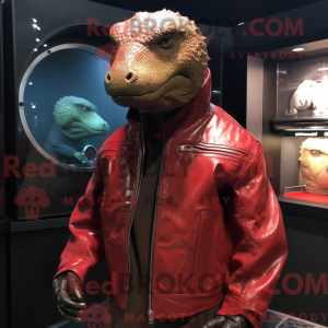 Red Komodo Dragon maskot...