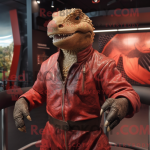 Red Komodo Dragon mascot...