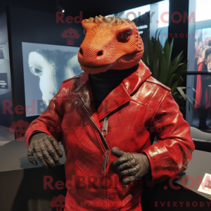 Maskotdraktfigur Red Komodo...