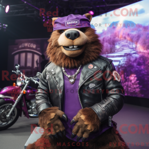 Lilla Beaver maskot kostume...