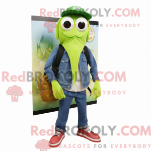 Postava maskota Lime Green...