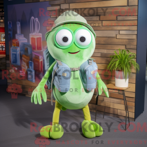 Postava maskota Lime Green...