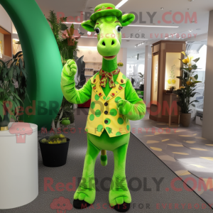 Postava maskota Lime Green...