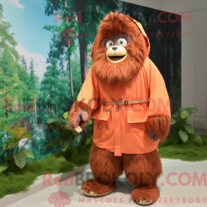 Fersken orangutang maskot...