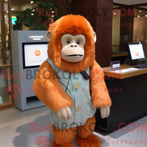 Peach Orangutan mascot...