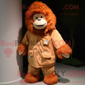 Peach Orangutan mascot...