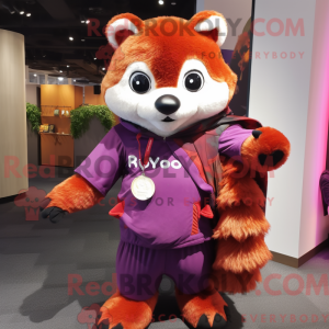 Lavender Red Panda mascot...