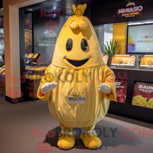 Gold Mango maskot drakt...