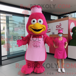 Pink Fried Chicken mascot...