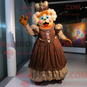 Brown Clown mascot costume...