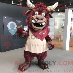 Maroon Minotaur mascot...