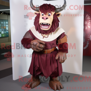 Maroon Minotaur maskot...