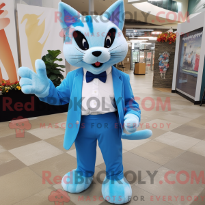 Sky Blue Bobcat mascot...