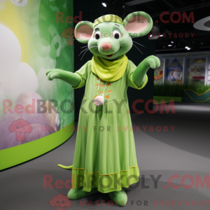 Postava maskota Lime Green...