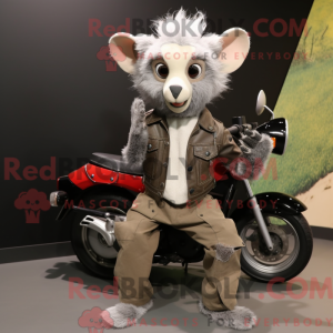 Gray Aye-Aye mascot costume...