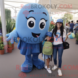 Blue Cucumber mascot...
