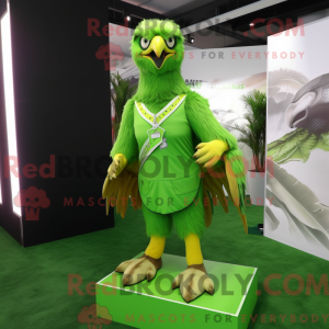 Lime Green Eagle mascot...