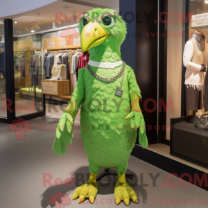 Lime Green Eagle mascot...