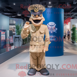 Tan Navy Soldier mascot...