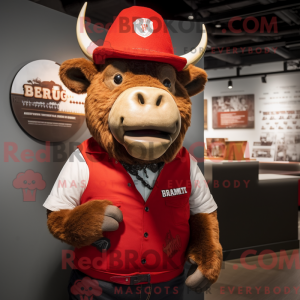 Red Buffalo mascot costume...