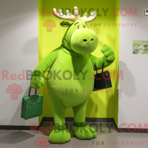 Lime Green Moose maskot...