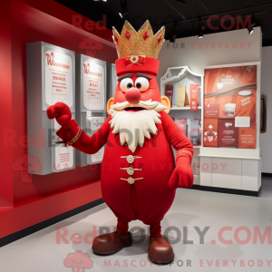 Red King maskot kostume...