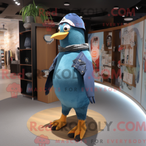 Blue Penguin mascot costume...