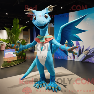 Blue Pterodactyl mascot...
