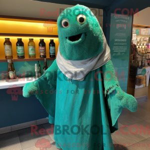 Turquoise Green Beer mascot...
