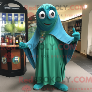 Turquoise Green Beer mascot...