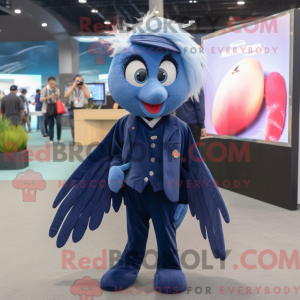Navy Betta Fish mascot...